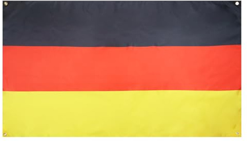 AZ FLAG Flagge Deutschland 150x90 cm Deutsche Leichtes Polyester 4 Ösen | Für innen dekorative Flagge doppelte Nähte und verstärkte Kanten mit Metallösen