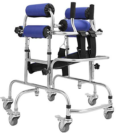 Gehhilfe für Senioren Unterarm-Gehgestell mit Rädern für Kinder, Leichtgewicht-Rollator mit Höhenverstellung, Stehhilfe mit Armlehne und Sitz