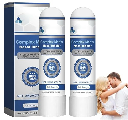 TestoDrive Naseninhalator, Drivex Complex Men's Nasal Inhaler, Menstick Komplexer Naseninhalator, 0.07fl.Oz (2 PCS)