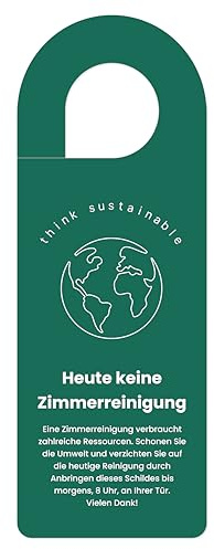 50 Hotel Türanhänger – Keine Zimmerreinigung – Housekeeping Schild für Hotels & Pensionen – DE/EN