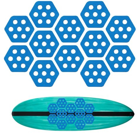Rutschhemmende Skimboard-Gleiter | 12 Stück sechseckige Skimboard-Abdeckungen | Wassersport-Zubehör für , Meer, Angeln, Kajak und Outdoor-Freizeit
