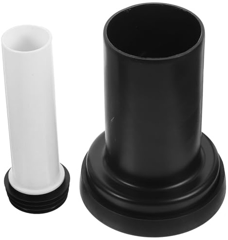 Tubo di Scarico Wc Dritto, Pvc Nero, 2 Pezzi, Tagliabile | Toilette a Parete, Anti-perdita e Inserimento Facile, Riutilizzabile, Uso Domestico Quotidiano