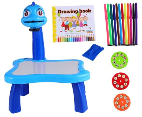 iplusmile Table de Projection Éducative Multifonction pour Garçon Fille Tableau à Dessin Adorable avec Musique Stimule Créativité Coordination Motrice et Développement Cérébral