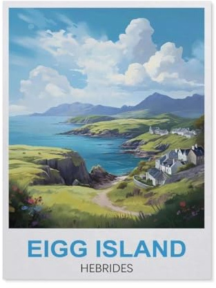 Erwachsene Puzzle 1000 Stück DIY Holz pielzeug，Eigg Island Hebriden，Creative Einzigartiges Geschenk Persönlichkeit Spiel Erwachsener Kind Puzzle Spielzeug（75x50cm）-HC65