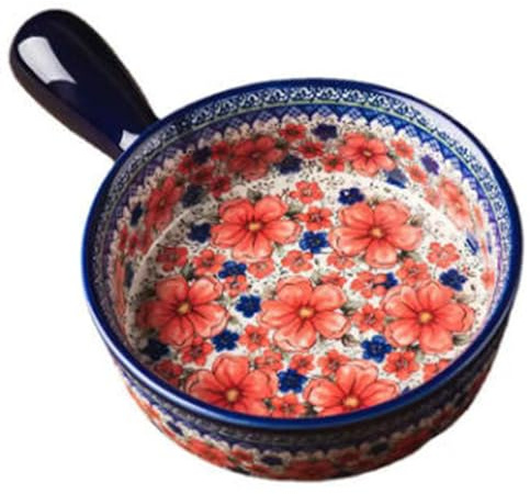 Cacerola de cerámica, de porcelana, fuente hornear, fuente lasaña esmaltada de hierro fundido resistente al calor, alta,pan, pasta y lasaña