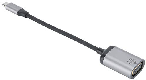 aqxreight TypeC Male to VGA Adapter Short Cable Connector Aluminum Alloy PVC for OS X for and RB Resolution Support and Support Head Output QXGA 60HZ Female for