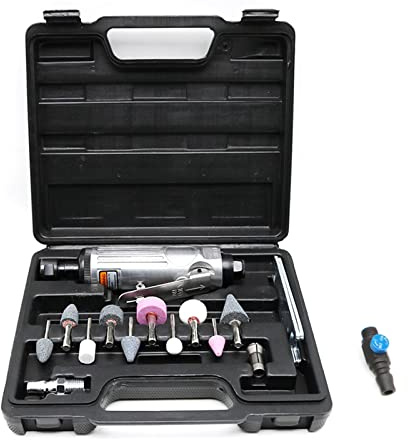 Druckluft Stabschleifer Set, 22.000 U/min, robust, 1/4 Zoll, pneumatischer Geradschleifer, Werkzeug Set, Schleifen, Polieren, Druckluftwerkzeuge, pneumatische Stabschleifer Bits, pneumatisches