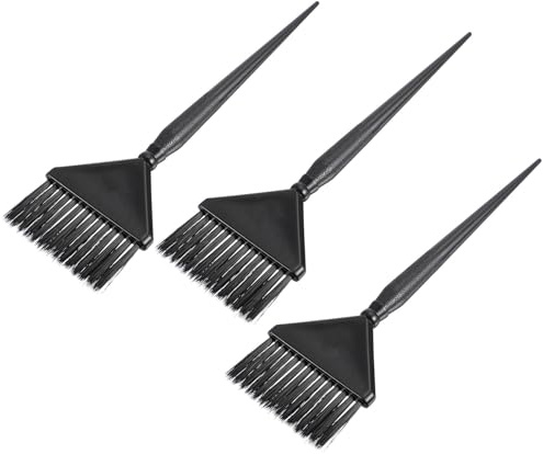Pincel para Teñir el Cabello Negro Pc, Juego de 3 Piezas | Uso Personal DIY y Salón Profesional, Aplicación Precisa y Uniforme, Herramienta de Peluquería Color Aleatorio
