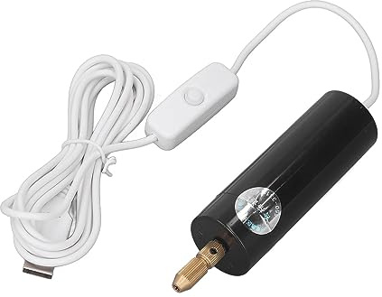 Akozon Juego de Mini Taladro Eléctrico de Mano para Artes, Manualidades y Fabricación de Joyas de bricolaje: Incluye Brocas y Llave Hexagonal, Diseño Compacto Liviano con Alimentación USB