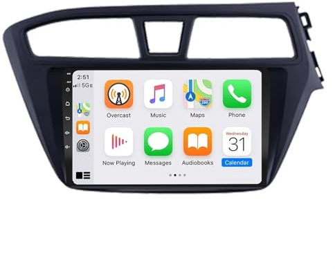 Autoradio Gps Navigation 2 Din per HYUNDAI i20 RHD 2015-2017 Ips Schermo Tattile Supporto Gps Navigatore Wireless Radio Carplay Android Auto Wifi Dab+, 4 Nucleo 4G+64G