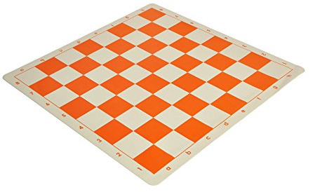 The House of Staunton Regulation Silicone Tournament Chess Board - 2.25 Squares Orange & Natural