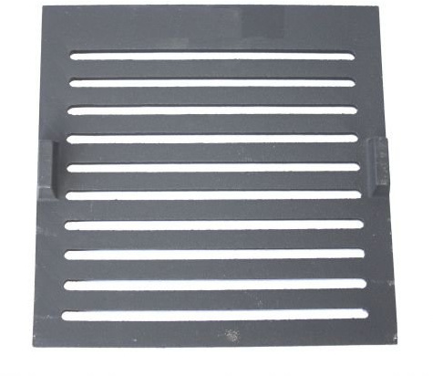 FIREFIX 43000-004 Grille plate rectangulaire en fonte avec deux languettes de maintien (latérales) Épaisseur du matériau 12 mm 237 x 240 mm (largeur x profondeur)