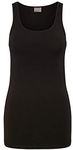 Vero Moda Damen VMMAXI My Soft Long Tank NOOS Top, Schwarz (Black), 40 (Herstellergröße: L)