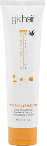 GK HAIR Global Keratin Thermal Style Her Hair Cream (3.4 Fl Oz/100ml) Thermal Styling Cream Anti Frizz Heat Protectant against Flat Iron Heat & Hot Blow Dry Prevents Damage & Breakage All Hair Types
