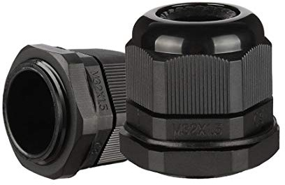 sourcing map 10 Pcs M32 Waterproof IP68 Nylon Cable Gland Joint Adjustable Locknut for 16mm-21mm Dia Cable Wire
