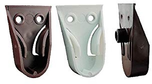 Reggitubo Con Perno Laterale Per Tubo Tondo In Plastica Marrone Cf. 200 Pz