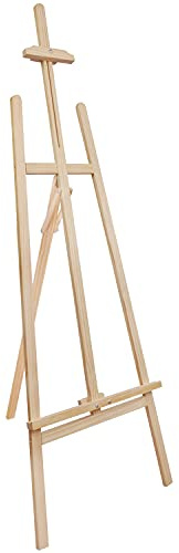 Belle Vous Wooden A-Frame Studio Easel - 1.59m / 5.22ft - Artist Easel - Adjustable/Foldable Tripod - Canvas/Painting Holder for Displays, Exhibition, Drawing, Sketching, Weddings, Arts and Craft