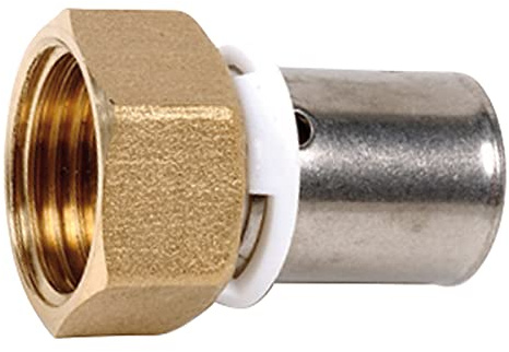 DIPRA - Raccord PER à sertir droit écrou tournant femelle F12/17 (3/8) - Ø16 mm - raccord plomberie PER