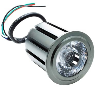 Planetitaly Faretto led RGB 12W spot 24v 50mm luce lampada sincronizzabile dmx Lampadina led RGBW Dimmerabile 24Vac dc RGB+3000K Angolo luce 38° 1080 Lumen