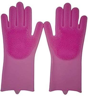Magic Silikon-Waschhandschuhe, Pink