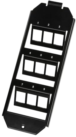 Logilink Keystone Floor Box Insert for 3 x 3 Keystone modules, Black, W128289162 (3 x 3 Keystone modules, Black)