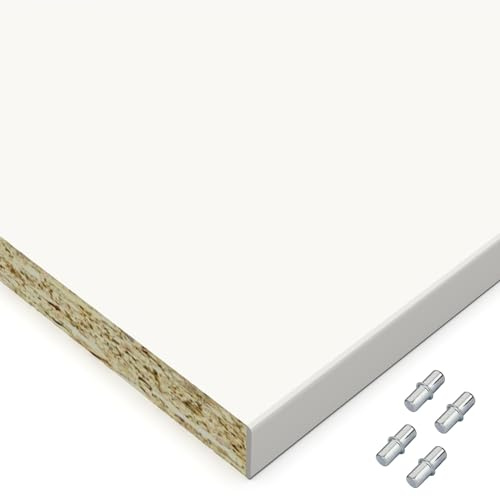 X57 Einlegeboden Regalboden Holzboden 19mm nach Wunschmaß max. 1000mm breit x 600mm tief Zuschnitt Anfertigung 2mm Umleimer ABS Kante (Lichtgrau)
