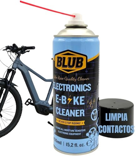BLUB Spray Nettoyant pour Composants Électroniques 450ml | Nettoyeur Électronique pour Vélo Électrique | Nettoyant Contact Vélo Électrique | BLUB Nettoyant pour E-Bikes