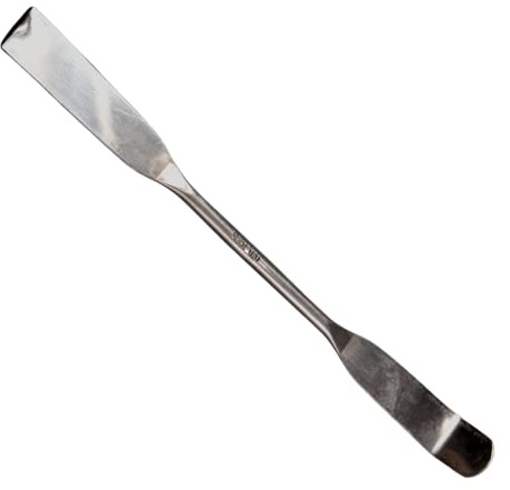 Labsales - Espátula de acero inoxidable/metal, tipo micro 130 mm de largo 10 mm de ancho, para muestras de laboratorio científico, polvo, medición y suministros generales de laboratorio