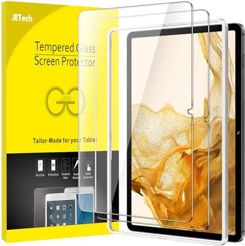 JETech Verre Trempé pour Samsung Galaxy Tab S8/S7 11 (2022/2020), Lot de 2 | Pour 2022/2020 Modèle, 9H Protection D'écran, Transparent HD, Protection Anti-Rayures, Outil d'Installation Facile