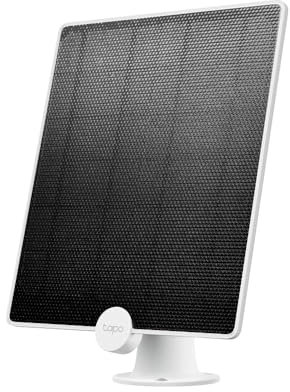 Tapo A200 Solar Panel For Security Camera, 4m Charging Cable to Connect, Non-Stop Solar Power, 4.5W Charging Power, IP65 Weatherproof, 360° Adjustable Mounting Bracket, Works with Tapo Battery Cameras