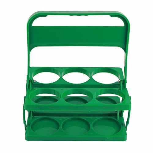 Kuuleyn Cesto per Vino, Contenitore per Bottiglie, Portabottiglie Portatile per Bottiglie di Birra, Colore Puro, Pieghevole, Portaoggetti per Bevande, Cesto per Manico per Birra da Picnic(Verde)