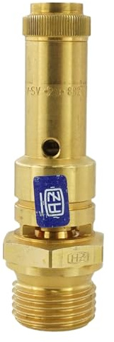 Fittingstore - TÜV-Sicherheitsventile (DN8), 6 bis 20 bar, Messing Überdruckventil Kompressor (Gewinde: G 1/2, Ansprechdruck: 11 bar)