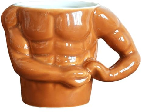 MAGICLULU Tasse Muscle En Céramique Pour Café Thé Lait Jus Boissons Chaudes Ou Froides Pour Maison Bureau Pique- 3.94 X 3.35 X 3.15 in