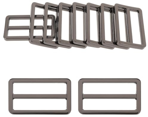 8 Stk Flache Metall Schiebeschnalle Riemenhalter Flache Riemenschieber Verstellbare Gürtelschnallen Riemenverstellschieber Lederhandwerk Taschengürtelversteller Schieber Für Strap Keeper Leathercraft