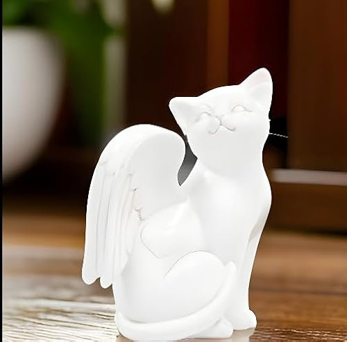 Carson 13,3 cm Engel Katze Figur - Katze Engel Figur als Gedenkgeschenk - Katze Gedenkgeschenk - Regenbogenbrücke