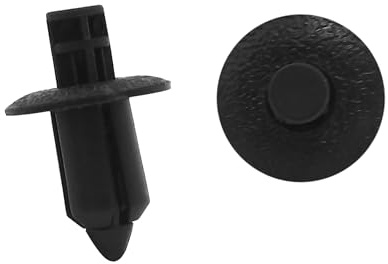 A ABSOPRO Remaches de Plástico Negro, Clips De Empuje De Fijación De Remaches De Cabeza de 17 mm De Diámetro De Agujero De 8 mm (Juego de 20)