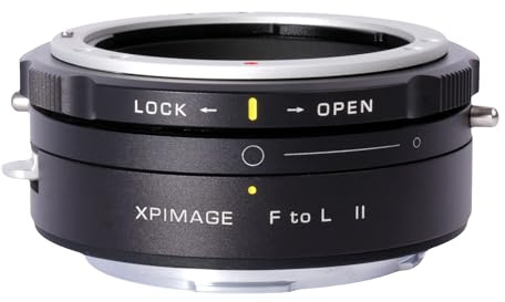 XPIMAGE Objektivadapterring, kompatibel mit Nikon F-Objektiven für Leica- oder Panasonic L-Mount-Kameras