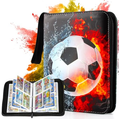 Fußball Sammelkarten Alben, Sammelmappe Kartenhalter,Sammelalbum Karten-Schutzalbum, Sammelalbum für Karten,Sammelmappe mit Sammelkarten Hüllen,Fußballkarten Sammelkarten Album (Huoyan)