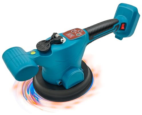 Fliesen Vibrationsgerät, Akku Fliesenrüttler, Fliesenleger Maschine kompatibel mit Makita 18V Akku, mit 9 Einstellbaren Gänge, 16cm Saugnapf, zum Verlegen von 60-200cm Fliesen (ohne Akku)