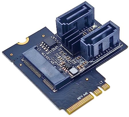 KASFDBMO Per scheda di espansione SATA3.0 KEY A + E WIFI M.2 a scheda adattatore disco rigido senza installazione driver chip JMB582