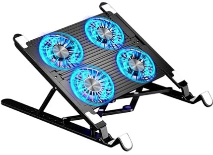 Raffreddatore per computer portatile - Raffreddatore per laptop stabile, tappetino di raffreddamento per computer portatile | Supporto di raffreddamento pieghevole regolabile in altezza, Poi