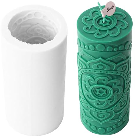 BDHYYM Moule Bougie Silicone Moules pour Bougies Moule Silicone Bougie Moules à Bougies Cylindriques Bricolage pour Bougie parfumée, Savon