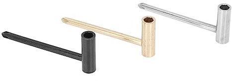 Gitarrenschlüssel 3 Stück aus Legierung für Hals, Steg | Sechskant Ausführung, Schraubenverstellung, Passend für Musiker, Werkzeug für Reparaturen