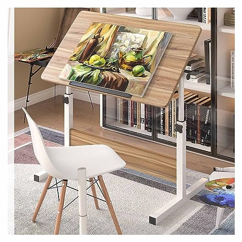 Mesa De Dibujo For Artistas Con Tablero Inclinable,Escritorio De Altura Ajustable For Estudio, Manualidades Y Escritura,Escritorio De Estudio Elevable De Pie - Estación De Trabajo De Lectura De Madera