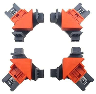 MAYANGYANG Sargento Escuadra Juego de 4 Abrazaderas de Esquina de 90 Grados for Soldadura, carpintería y Enmarcado de Fotos. Abrazadera de Esquina Ajustable de 5-22 mm y 10-22 mm.