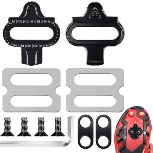 Cales de vélo avec plaques antidérapantes, compatibles avec les pédales SPD de VTT Shiman, ensemble de cales SPD pour chaussures de VTT et de vélo d'intérieur