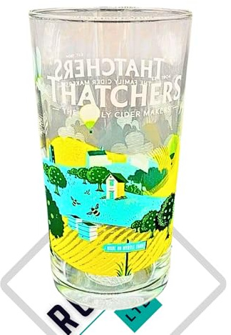 Thatchers Myrtle Pint Glasses X1 Original Cider Beer Lager Pint Glass Man Cave Pub Club Roxley