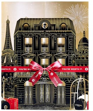 L'Oréal Paris Beauty Geschenkset 2025: 12 Beauty-Überraschungen, Für kleine Luxusmomente in der Weihnachtszeit, Make-Up, Haarpflege, und Hautpflege