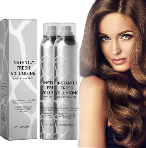 2 stycken torrschampo spray, torrschampo mörkt hår, 150 ml omedelbart fräschande volumizing Hair Dry schampo, hårvårdsspray utan sköljning för resor, sport, skönhets- och hälsotillbehör för