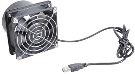 Versatilitys - Ventilador de ventilación redondo USB de 8 cm para una circulación eficaz del aire en refugios de mascotas y kit de extracción de fundas de impresora